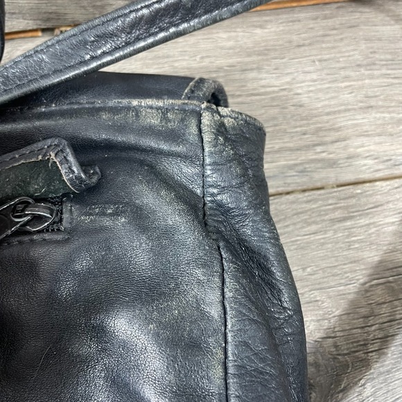 VTG Libaire California Bag Black Soft Leather Cross Body Flap Satchel Brief Case - Picture 14 of 16